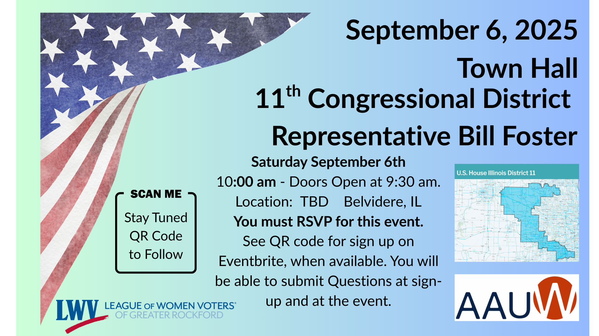 Save the Date - Bill Foster September 6